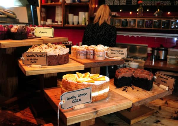 Selection of cakes at the Bear Cafe, Rochdale Road in Todmorden. Picture by Tony Johnson