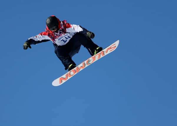 Great Britain's Jamie Nicholls during his second run in the Men's Snowboard Slopestyle Final at the Rosa Khutor Extreme Park during the 2014 Sochi Olympic Games in Krasnaya Polyana, Russia.