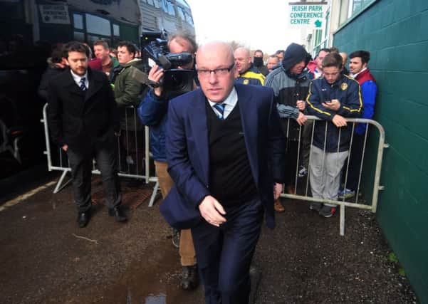 Leeds manager Brian McDermott  arrives at Huish Park to  face Yeovil Town.  Picture by Tony Johnson