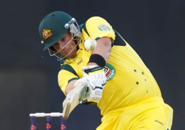 Australia's Aaron Finch in action during the International Twenty20 match at the Ageas Bowl, Southampton.