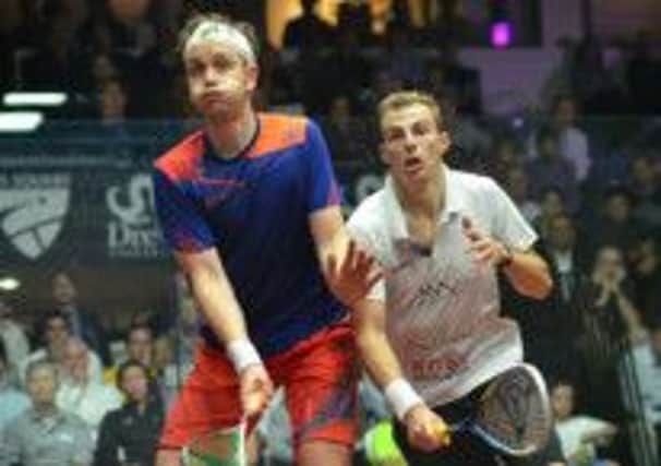 COLLISION COURSE: Yorkshire's James Willstrop, left, and Nick Matthew will both be at the British National Squash Championships in Manchester. Picture courtesy of Steve Cubbins..