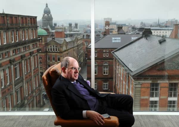Edward Ziff in his office overlooking Leeds.   Picture Bruce Rollinson