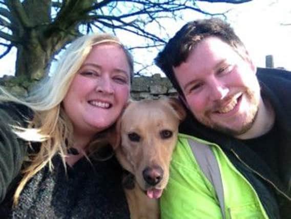 Lola with owners Rachel and David Riley. Picture: Ross Parry Agency