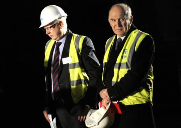 Mark Broxholme of TATA Steel (left) with Business Secretary Vince Cable