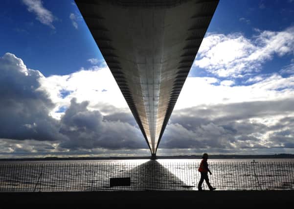 Underneath the Humber Bridge. Picture by Simon Hulme