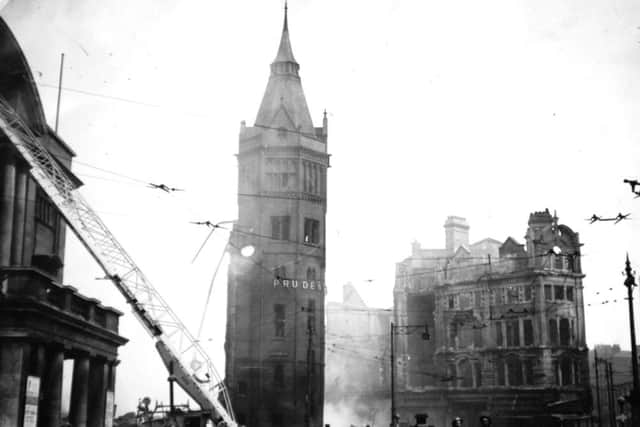 Aftermath of the bombing of Hull's Prudential Assurance building in May 1941.