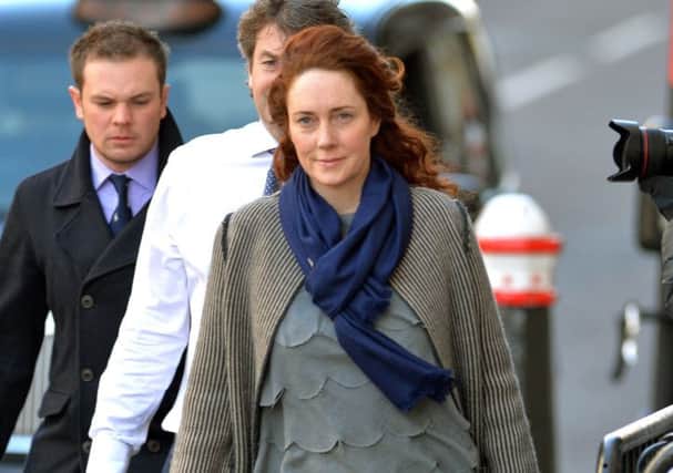 Former News International chief executive Rebekah Brooks arrives at the Old Bailey as the phone hacking trial continues.