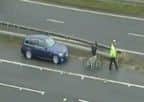 A cyclist caused travel chaos after a phone app directed him to Britain's busiest motorway, the M25, in the rush hour.