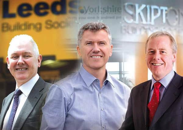 Building Society bosses Peter Hill, Chris Pilling and David Cutter