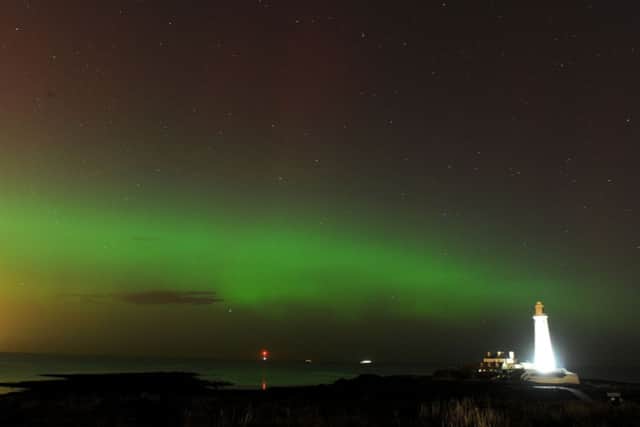 Aurora Borealis, or the northern lights as they are commonly known at Embleton Bay in Northumberland. Pictures: PA