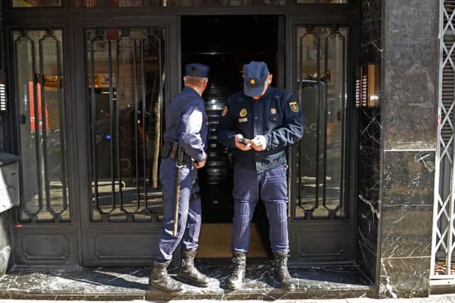 London Police and Spanish counterparts raid a business property in Barcelona to target a boiler room investment fraud operation.