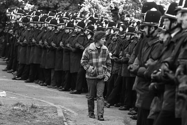 The Orgreave picket line in 1984