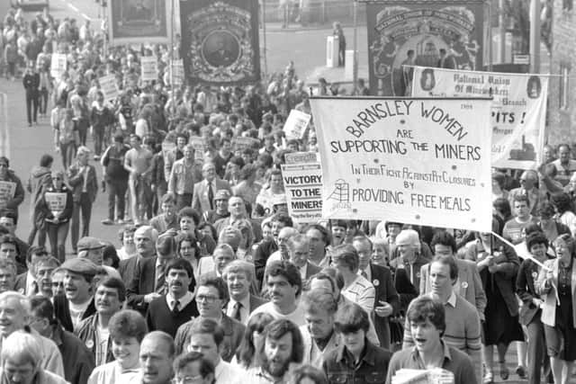 May Day March in Barnsley. 1984 Picture: Martin Jenkinson