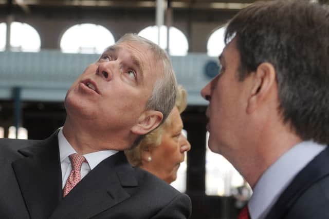 The Duke of York opens Printworks at Leeds City College. He is seen with principal Peter Roberts