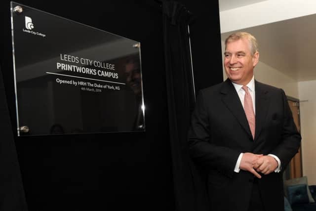 HRH  Duke of York opens Printworks at Leeds City College, Hunslet