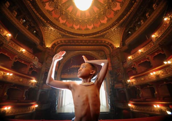 Xavier Sortiya, aged 10, at the theatre. Picture by Simon Hulme