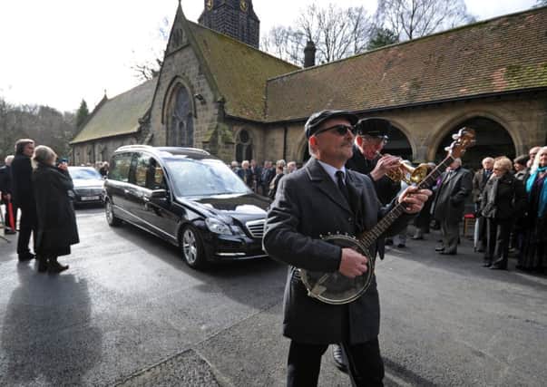 The funeral of Ed O'Donnell at Lawnswood Cemetary, Leeds