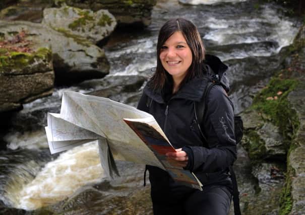 Angela Harker pictured at How Stean Gorge, near Middlesmoor.