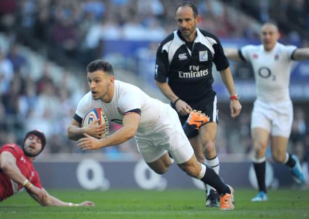 England's Danny Care scores a try during the RBS Six Nations match at Twickenham, London.