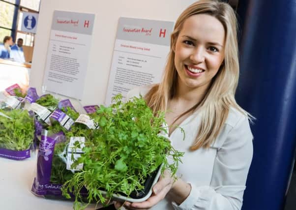 Rachael Gregory, of Home Harvest Salads Ltd, holds onto a salad of international note.