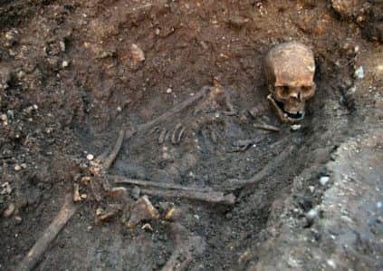 The remains of King Richard III in Leicester.