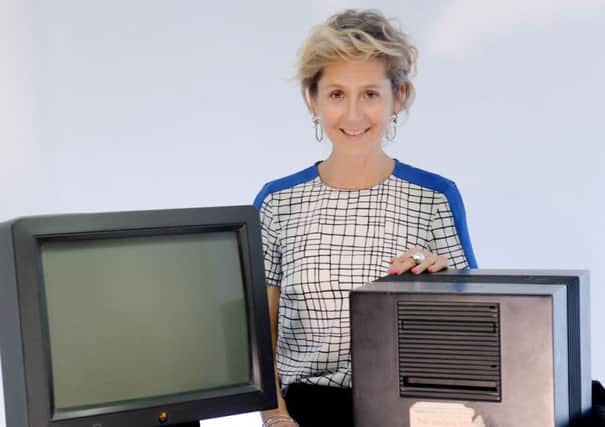 Baroness Lane-Fox unveils the NeXT cube, the original machine on which Sir Tim Berners-Lee designed the World Wide Web.