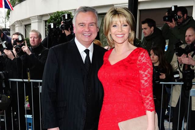 Eamonn Holmes and  Ruth Langsford  attending the TRIC Awards at the Grosvenor House Hotel in London.