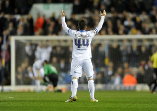 Ross McCormack shows his despair as Leeds go 1-0 down.  Picture Bruce Rollinson.