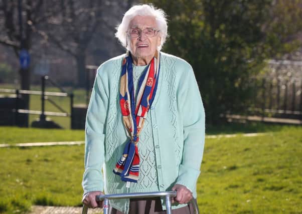 Anne Gilbert from Sheffield, the oldest Girl Guide in the country. Picture: Ross Parry Agency