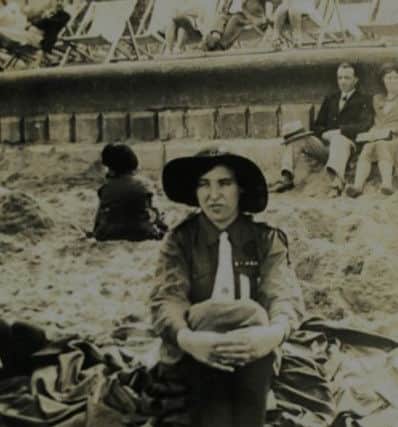 Anne as a girl guide at Scarborough in 1957