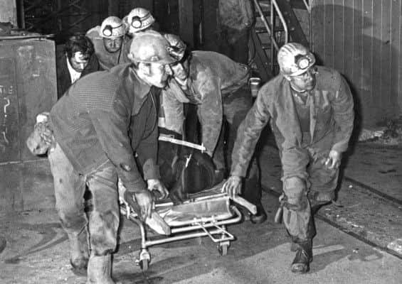 The rescue at

 Houghton Main Colliery in June 1975