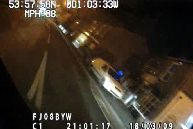 CCTV issued by North Yorkshire Police of a white Vauxhall Astra van which was parked opposite Claudia Lawrence's house in York