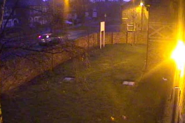 CCTV issued by North Yorkshire Police of a light hatchback car, possibly a Ford Focus, which braked unexpectedly in the road in York where Claudia Lawrence lived
