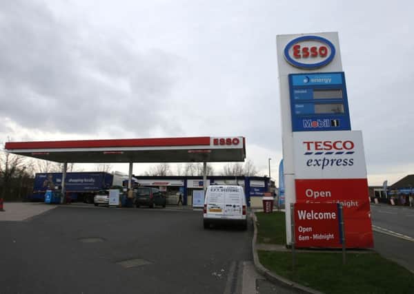 The Tesco express petrol station where a 50 ft tunnel was dug by thieves from nearby wasteland into the Tesco on Liverpool Road, Eccles.