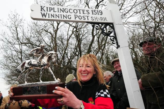 Kiplingcotes Derby winner Tracey Corrigan. Pictures by Simon Hulme