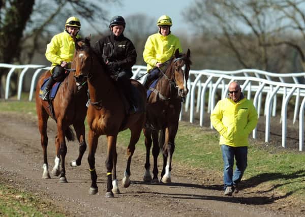 Trainer Richard Fahey (front right)