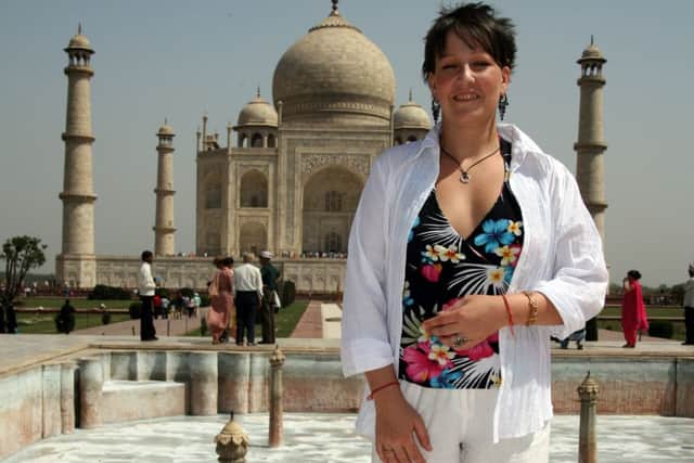 Danielle in India a year before she fell ill