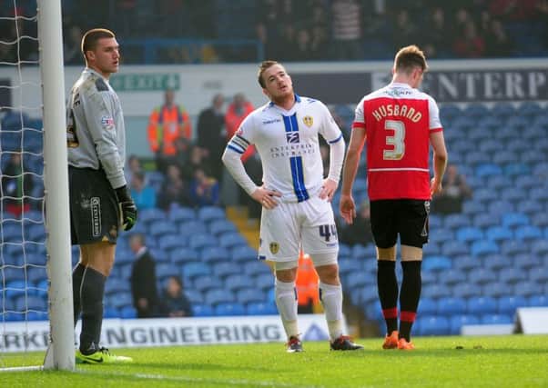 United's Ross McCormack shows his frustration.