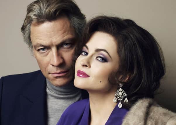 Dominic West and Helena Bonham Carter as Richard Burton and Elizabeth Taylor in the BBC Four drama, Burton and Taylor.