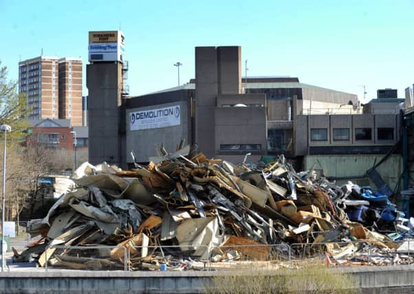 Demolition work starts on the old Yorkshire Post Building, Wellington Street, Leeds. Picture by Simon Hulme