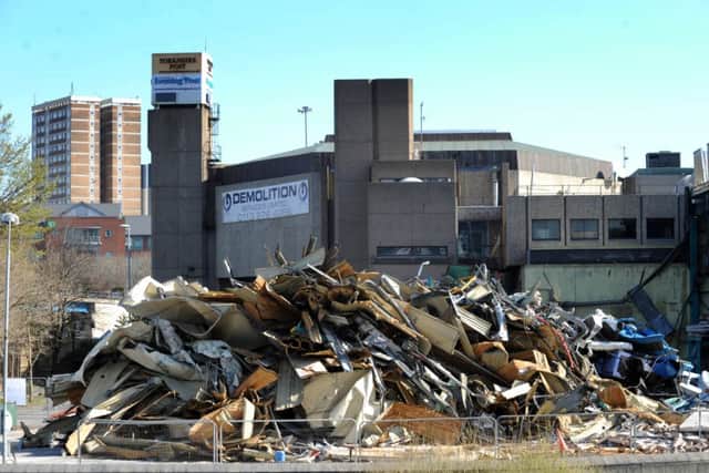 Demolition work starts on the old Yorkshire Post Building, Wellington Street, Leeds. Picture by Simon Hulme