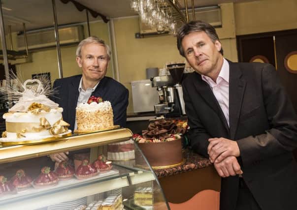 Patisserie Valerie chairman Luke Johnson, left, and chief executive Paul May believe the group has significant growth potential. Picture: Patrick Balls