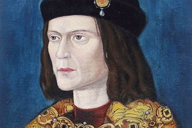 The earliest surviving portrait of Richard III in Leicester Cathedral.