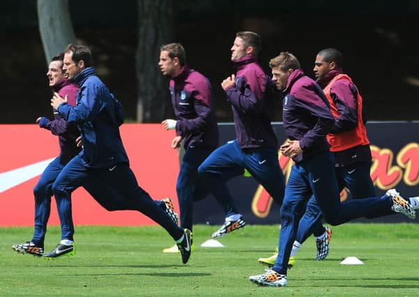 England training session.