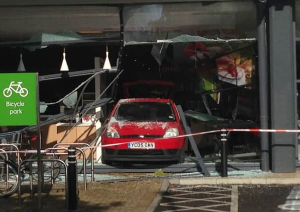 The car that crashed through a supermarket window