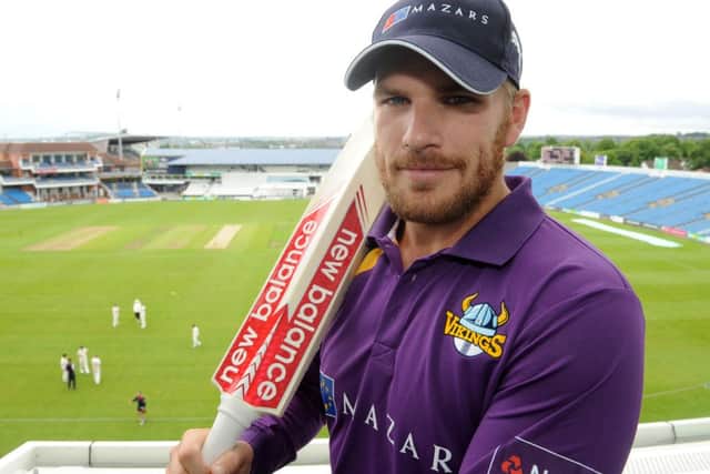 READY FOR ACTION: Aaron Finch at Headingley on Tuesday ahead of his Yorkshire debut this Friday.