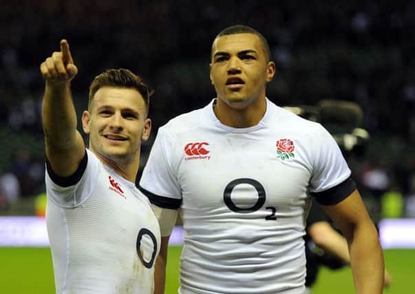 DIDN'T THEY DO WELL? Former Leeds players Danny Care and Luther Burrell.