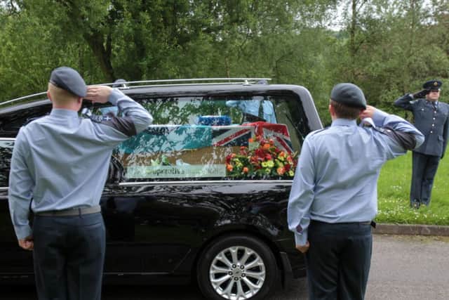 The funeral of former RAF pilot George Thompson. Pictures: Ross Parry Agency