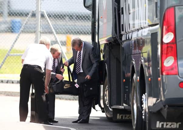 England manager Roy Hodgson at Luton Airport, Luton.