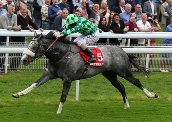 The Grey Gatsby and Ryan Moore repeated their success in York's Dante Stakes, seen above, in Sunday's French Derby.